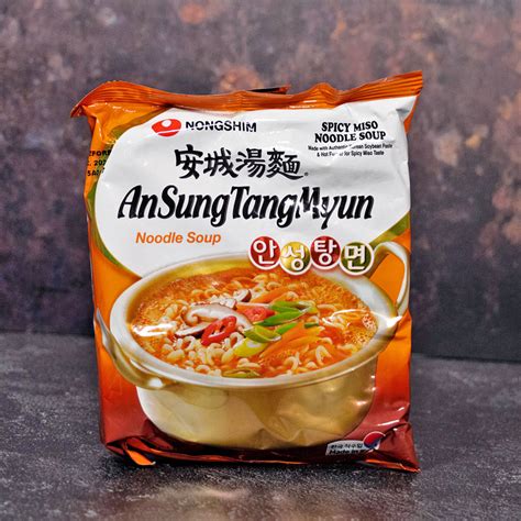 Nongshim Ansungtangmyun Spicy Miso Noodle Soup Single Packet 125g Che