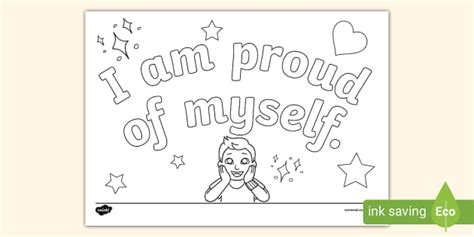 I Am Proud Of Myself Colouring Page Hecho Por Educadores