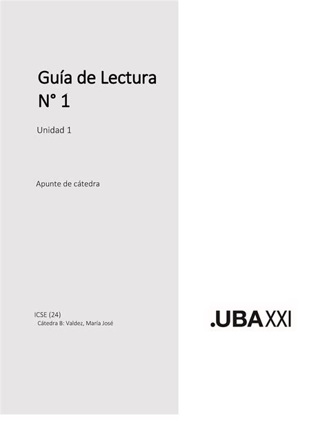 Icse Gu A De Lectura Con Respuestas Gu A De Lectura N Unidad