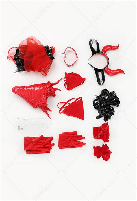 Halloween Sexy Lingerie Set Devil Style Halter Bra And Thong With Wings And Headband Top