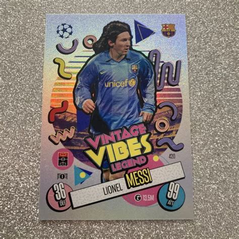 TOPPS MATCH ATTAX 2024 25 2025 Messi Vintage Vibes Legend Mint New 1