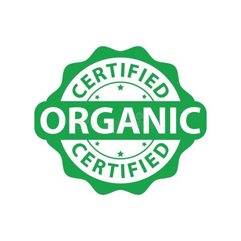 Natural Organic Food Badge Green Color Stock Vector Illustration Of