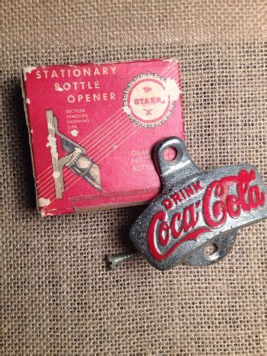 The Starr X Vintage Coca Cola Stationary Bottle Opener Coke W Box