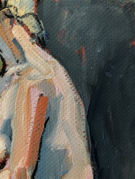 Original Oil Painting Figurative Art Nude Female Expressive Woman Affordable Wall Art