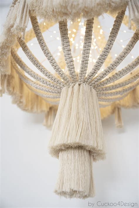 Stylish Diy Macrame Chandelier Made From Planter Basket Macrame