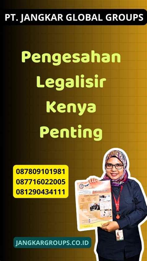 Pengesahan Legalisir Kenya Penting Jangkar Global Groups