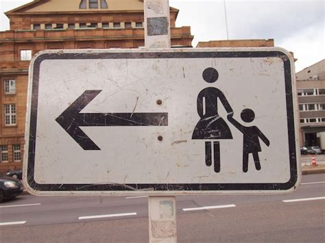 Premium Photo Pedestrian Area Sign