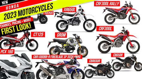 More, NEW 2023 Honda Motorcycles & Scooter Models Released! | Changes ...