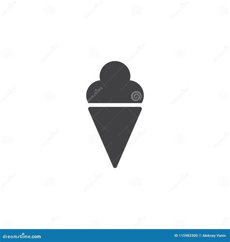 Icono Del Vector Del Cono De Helado Ilustración del Vector