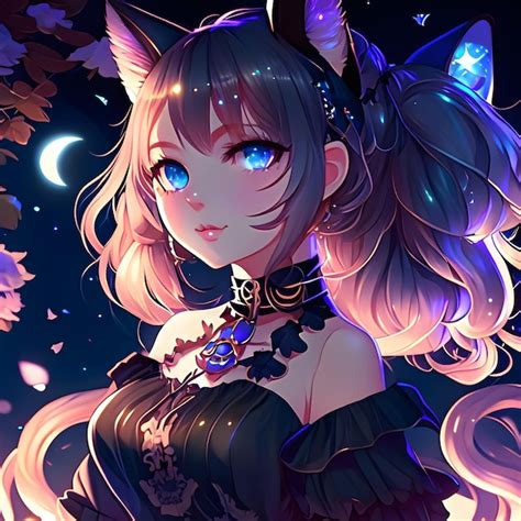 Premium Ai Image Anime Cat Girl Illustration