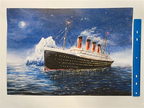 Titanic Poster White Star Line Art Painting Canvas 4595861792