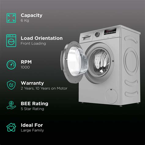 Buy Bosch 6 kg 5 Star Fully Automatic Front Load Washing Machine ...