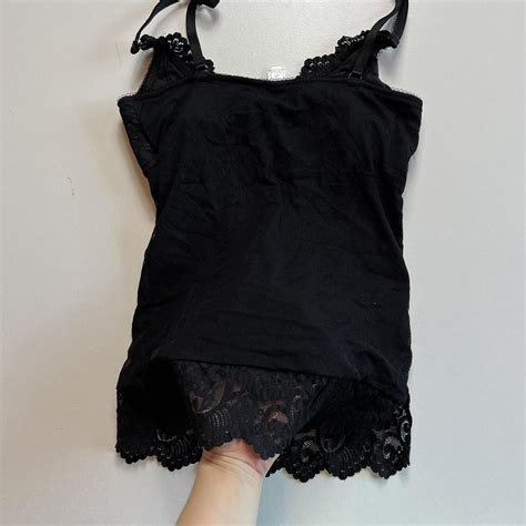 Early S Black Lace Babydoll Cami By Hot Milk Depop