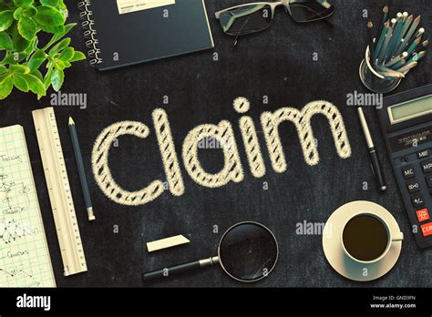 Claim Handwritten On Black Chalkboard 3D Rendering Stock Photo Alamy