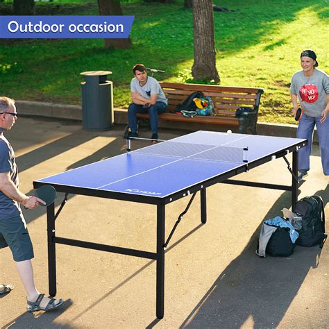 portable table tennis table mid size ping pong table  indoor