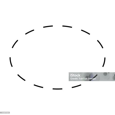 Vetores De Ícone Vetor De Forma Tracejada Do Símbolo De Elipse Para