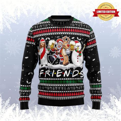 Santa Claus Jesus Friend Ugly Sweaters For Men Women Rugcontrol