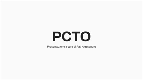 Pcto Presentazione Esame Di Stato