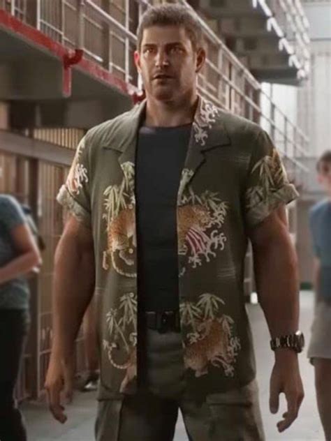 Resident Evil Death Island Chris Redfield Printed Shirt
