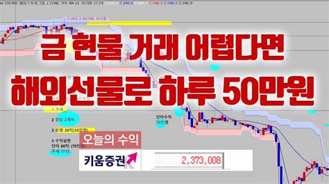 금 현물거래 어렵다면 해외선물로 하루 50만원 수익 Youtube