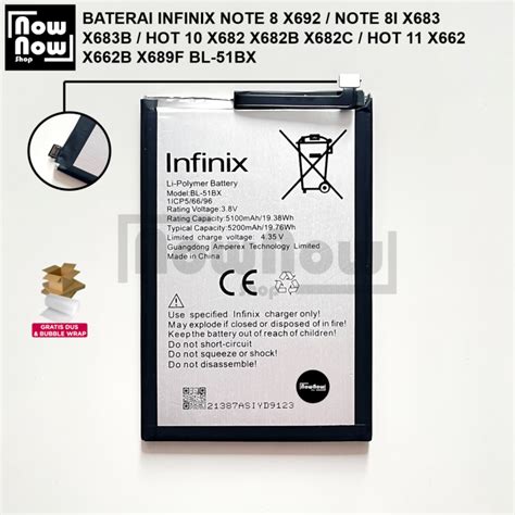 Baterai Infinix Note X Note I X X B Hot X X B X C Hot X X B X F