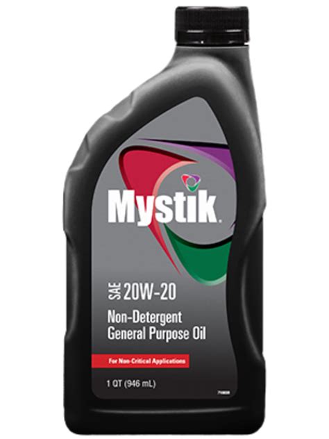 Buy Mystik Non Detergent 20W Oil 12 1 Qts Case Online Yoder Oil