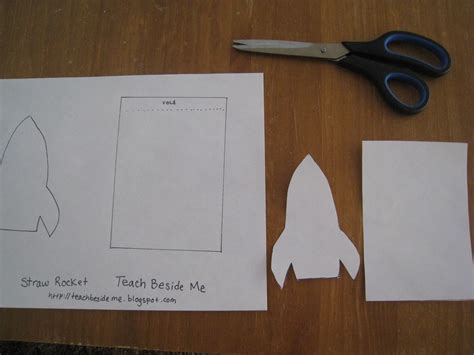 Straw Rocket With Printable Template Teach Beside Me