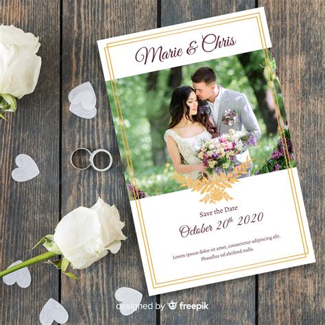 Convite De Casamento Foto