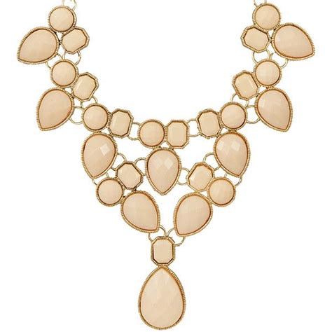 Miso Nude Acrylic Bead Bib Necklace Only Beaded Bib Necklace Acrylic Jewellery Beaded