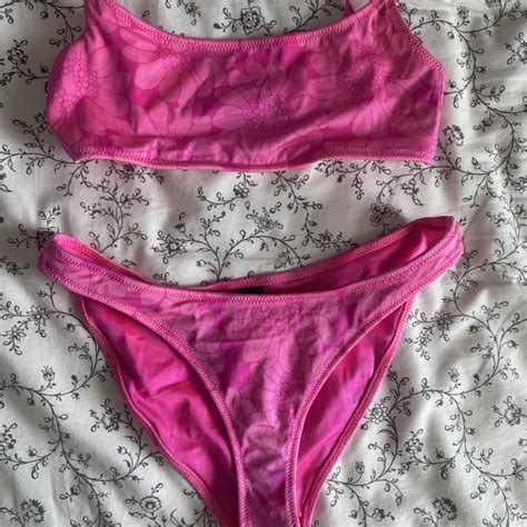 Pink Triangl Bikini Set Never Worn Depop