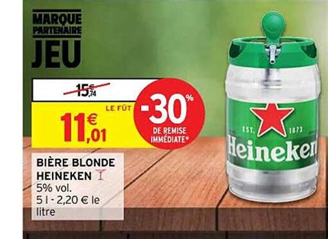 Promo Bi Re Blonde Heineken Chez Intermarch Hyper Icatalogue Fr