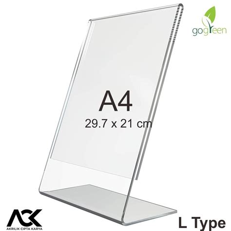 Jual Produk Tempat Akrilik Brosur A L Type Acrylic Tent Holder A