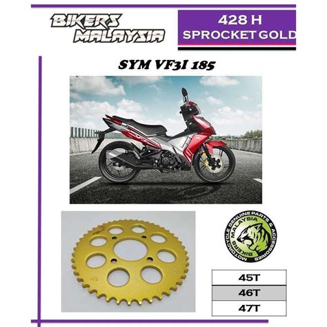 SPROCKET SYM VF3i 185 428H ENKEI BIKERS MALAYSIA RACING STEEL HEAVY