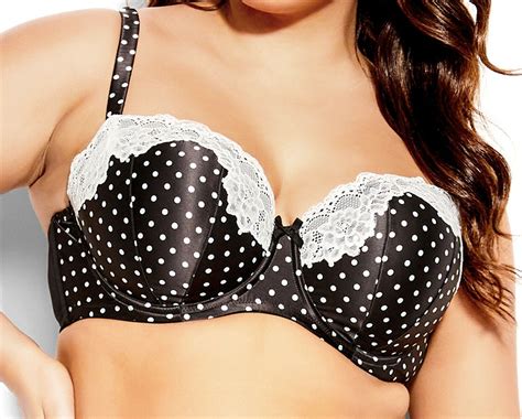 CITY CHIC C C PLUS SIZE Adeline Bra Black Dot Spot Contour Sexy Lingerie S EBay