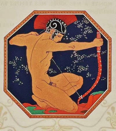 Nude Male Aiming A Bow George Barbier Frenc Tumbex