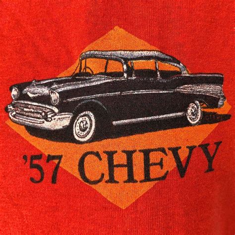 Vintage ‘57 Chevy T Shirt 80s By Screen Stars Shop Thrilling