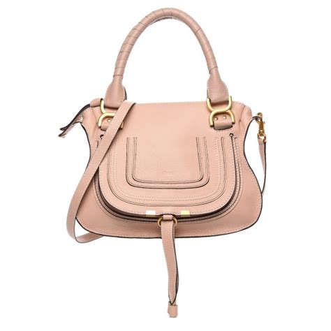 Chloe Calfskin Small Marcie Satchel Blush Nude Fashionphile