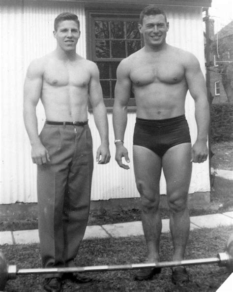 Original Vintage Photo Bodybuilders Barbells Men Male Physique