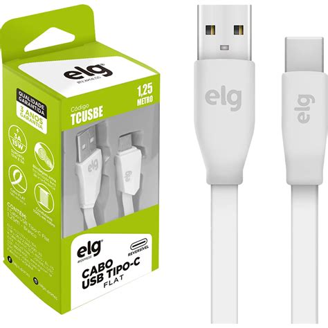 Cabo Usb Tipo C Tcusbe M Branco Elg Mundomax