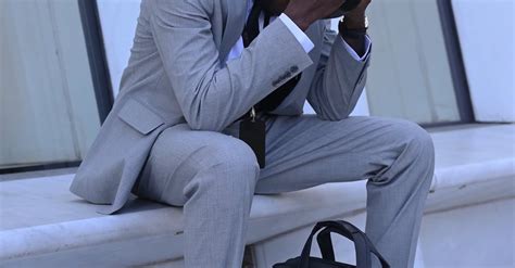 Disappointed Man In Gray Suit Sitting Free Stock Video Footage Royalty