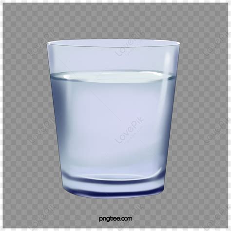 Blue Transparent Water Glass Without Mattingmat Freecup Png Picture