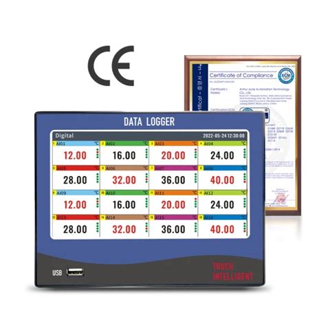 16 Channel Data Logger For Flow Meter Pressure And Temperature Chart