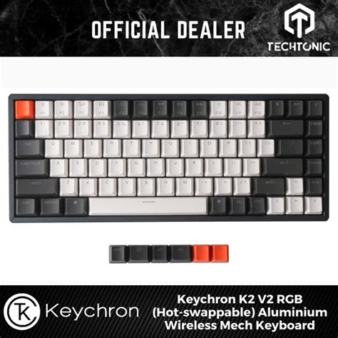 Keychron K2 V2 Hot Swap Wireless RGB Mechanical Keyboard Version 2 Red Brown Blue