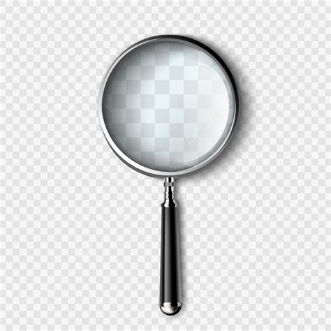 equipo optico de lupa  investigar vector png aumento realista