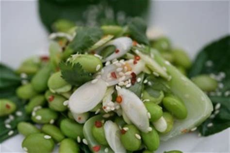 Pak Choi Edamame Bean And Spring Onion Salad Recipe Spring Onion