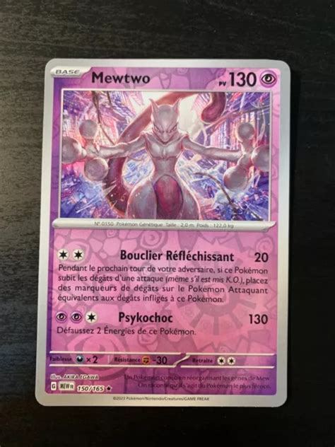 Carte PokÉmon Reverse Mewtwo 150165 Mew Ecarlate Violet Pokémon 151 Fr Eur 685 Picclick Fr