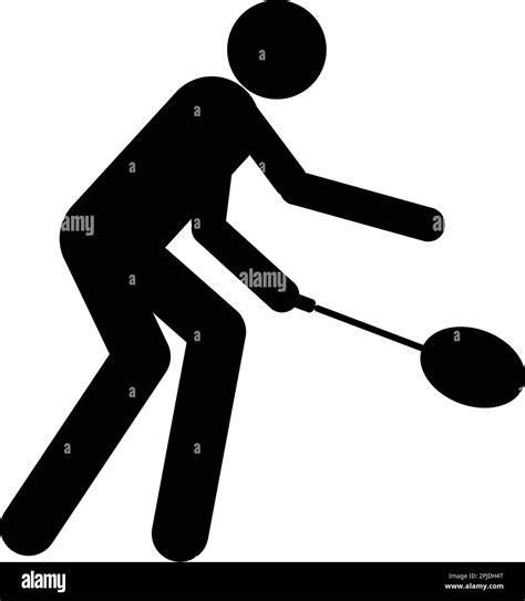 People Playing Badminton Icon Stock Vector Image And Art Alamy