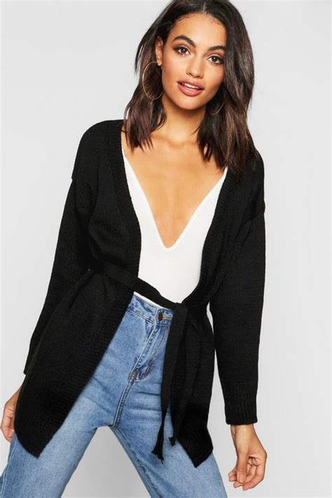 Wrap Tie Front Cardigan | Boohoo