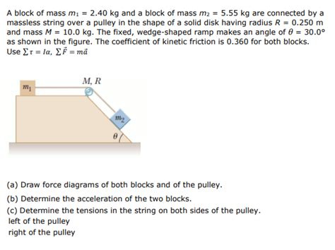 Answered A Block Of Mass Mi 2 40 Kg And A Bartleby