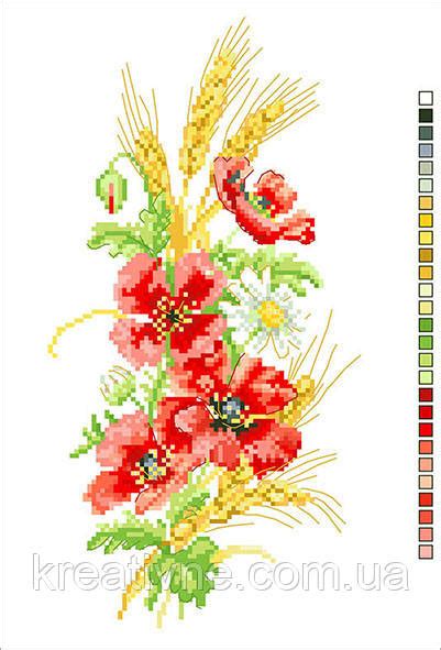 Схема на Канве Маки с Колосками — Купить Недорого на Bigl.ua (1269010934)